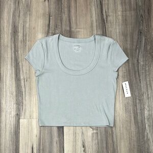 PacSun Blue Fitted Crop T-Shirt Short Sleeve